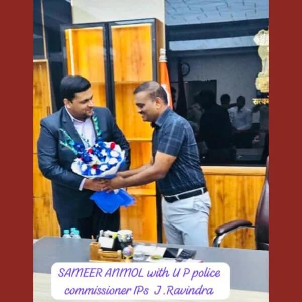 With U.P. Police Commissioner IPS J. Ravindra